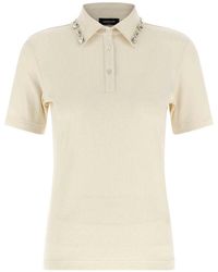 Fabiana Filippi - Crystal Collar Polo Shirt - Lyst