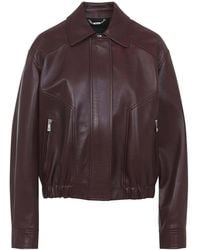 Versace - Bufalo Leather Blouson - Lyst