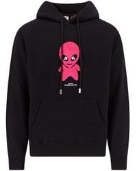 Gcds - Cotton Sweatshirt With Terry Alien Patch - Lyst