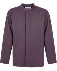 Studio Nicholson - Camicia Con Colletto Alla Coreana Di Karst - Lyst