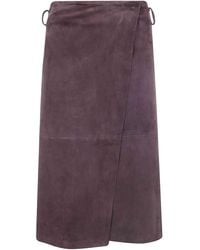 Semicouture - Rosanne Double Layers Leather Skirt - Lyst