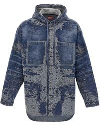 DIESEL - D-Dewnys-Hood-S Overshirt - Lyst