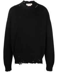 Marni - Distress-Knit Detail Jumper - Lyst