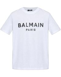 Balmain - Paris Print T-Shirt - Lyst