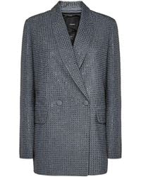 Pinko - Viscose Blend Double-Breasted Blazer - Lyst