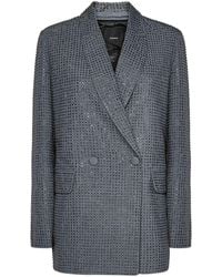 Pinko - Viscose Blend Double-Breasted Blazer - Lyst