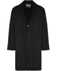 Amaranto - Amaranth Coat Made Of Wool Blend - Lyst