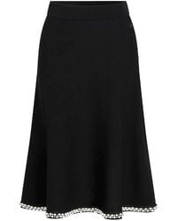 KARL LAGERFELD - Line Pearl Knit Skirt - Lyst