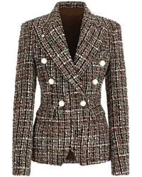 L.B.M. 1911 - Ilaria Double-Breasted Boucl Tweed Jacket - Lyst