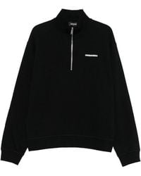DSquared² - Half-Zip Sweatshirt With High Collar - Lyst