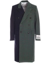 Vivienne Westwood - Mini Check Melton Coat In And Blue - Lyst