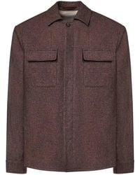 Eleventy - Wool Blend Overshirt - Lyst