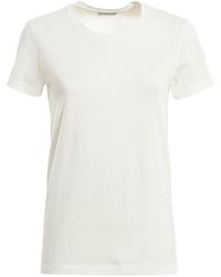 Moncler - Cotton T-shirt With Logo Patch At Sleeve - Lyst