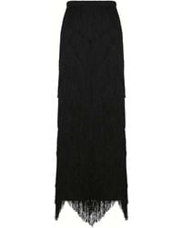 Bless - Dara Long Skirt With Fringes - Lyst