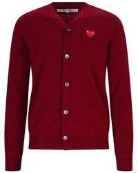 COMME DES GARÇONS PLAY - Cardigan Logo - Lyst