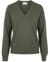 Drumohr - Suéter Con Cuello De Pico - Lyst