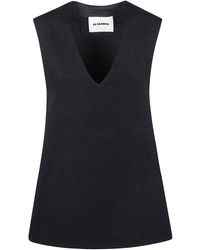 Jil Sander - "V Neck Sleeveless" Top - Lyst