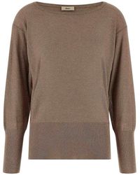 Herno - Lam And Sequin Yarn Sweater - Lyst