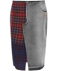 Off-White c/o Virgil Abloh - Patchwork Skirt - Lyst