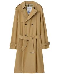Burberry - Gabardine Long Trench Coat - Lyst