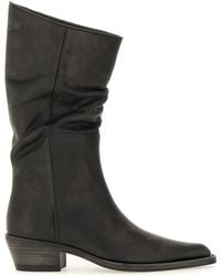 KHAITE - Clive Leather Boots - Lyst