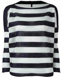 Daniela Gregis - Striped Cotton Boat Neck Sweater - Lyst