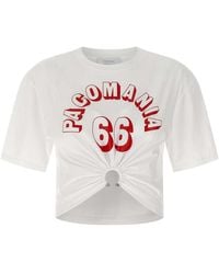 Rabanne - Printed Piercing T-Shirt - Lyst