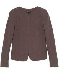 Emporio Armani - Cotton Blend Blazer Jacket - Lyst