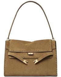 Tory Burch - Lee Radziwill Suede Leather Shoulder Bag - Lyst