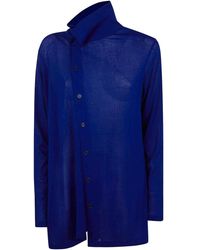 Y's Yohji Yamamoto - Asymmetric Cardigan With Collar - Lyst