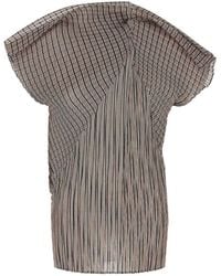 Issey Miyake - Generic Stripes (Machine Pleats) Top - Lyst