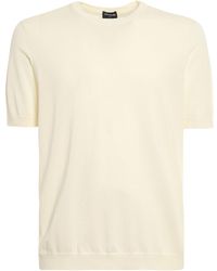 Drumohr - Knitted Cotton T-Shirt - Lyst