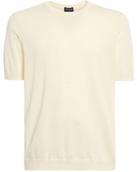 Drumohr - Knitted Cotton T-Shirt - Lyst