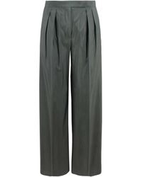 Max Mara - Wide-Leg Tailored Wool And Silk Trousers - Lyst