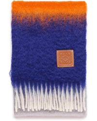 Loewe - Wool And Mohair Striped Scarf - Lyst