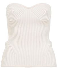 Jean Paul Gaultier - Merino Wool Ribbed Stretch Corset - Lyst