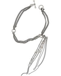 Ann Demeulemeester - Malvi Choker With Long Chains And Pearls - Lyst
