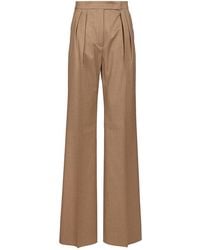 Max Mara - Wool Twill Trousers - Lyst