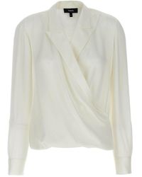 Theory - Pk Label Wrap Blouse - Lyst