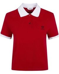 Versace - Polo Piquet With Logo And Embroidery - Lyst