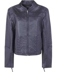 Daily Paper - Structured Leather Jacket - Lyst
