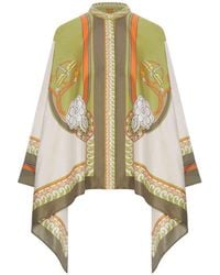 La DoubleJ - Silk Scarf Shirt With Placed Print - Lyst