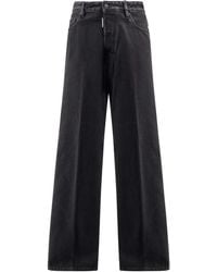 DSquared² - Leather-Patch Jeans - Lyst