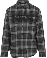 Off-White c/o Virgil Abloh - Off Spray Book Check Flan Reg Shirt - Lyst