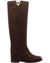 Via Roma 15 - Leather V Boots - Lyst