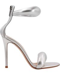 Gianvito Rossi - Bijoux Gold Leather Sandals - Lyst