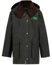 Barbour - Ba X Ganni Hood Ttn Duffle Wax - Lyst