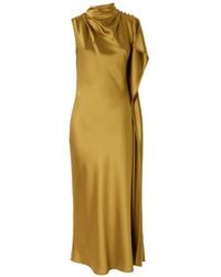 Pinko - Draped Cutout-Detail Dress - Lyst