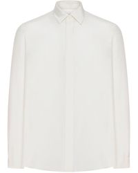 Lardini - Silk Shirt With Hidden Buttoning - Lyst