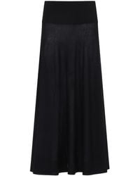 Alaïa - Virgin Wool Maxi Skirt-Donna - Lyst